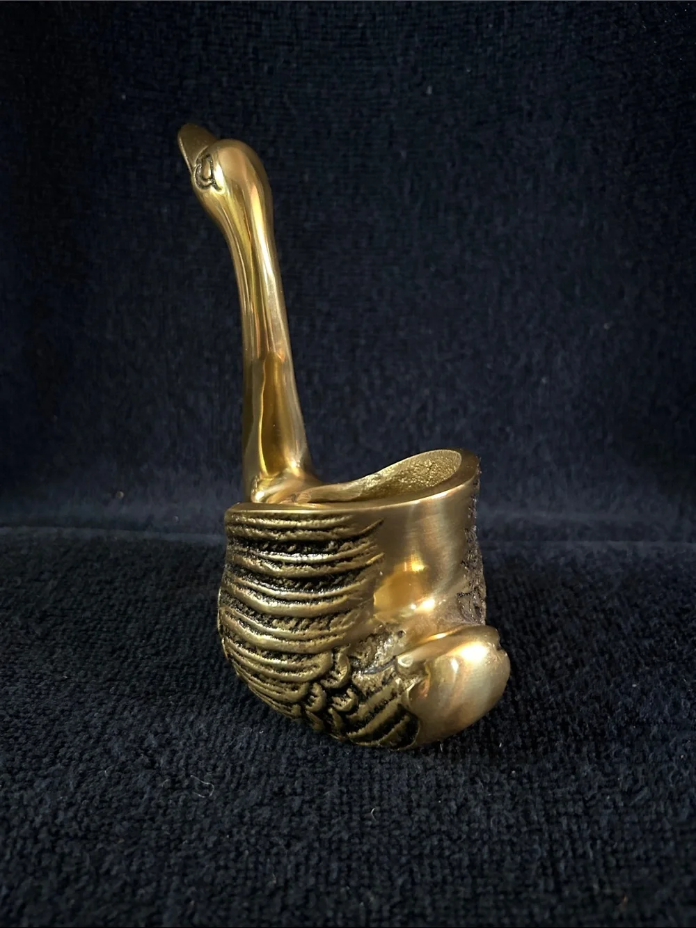 Behoma Brass Swan Decorative Votive Candle Holder